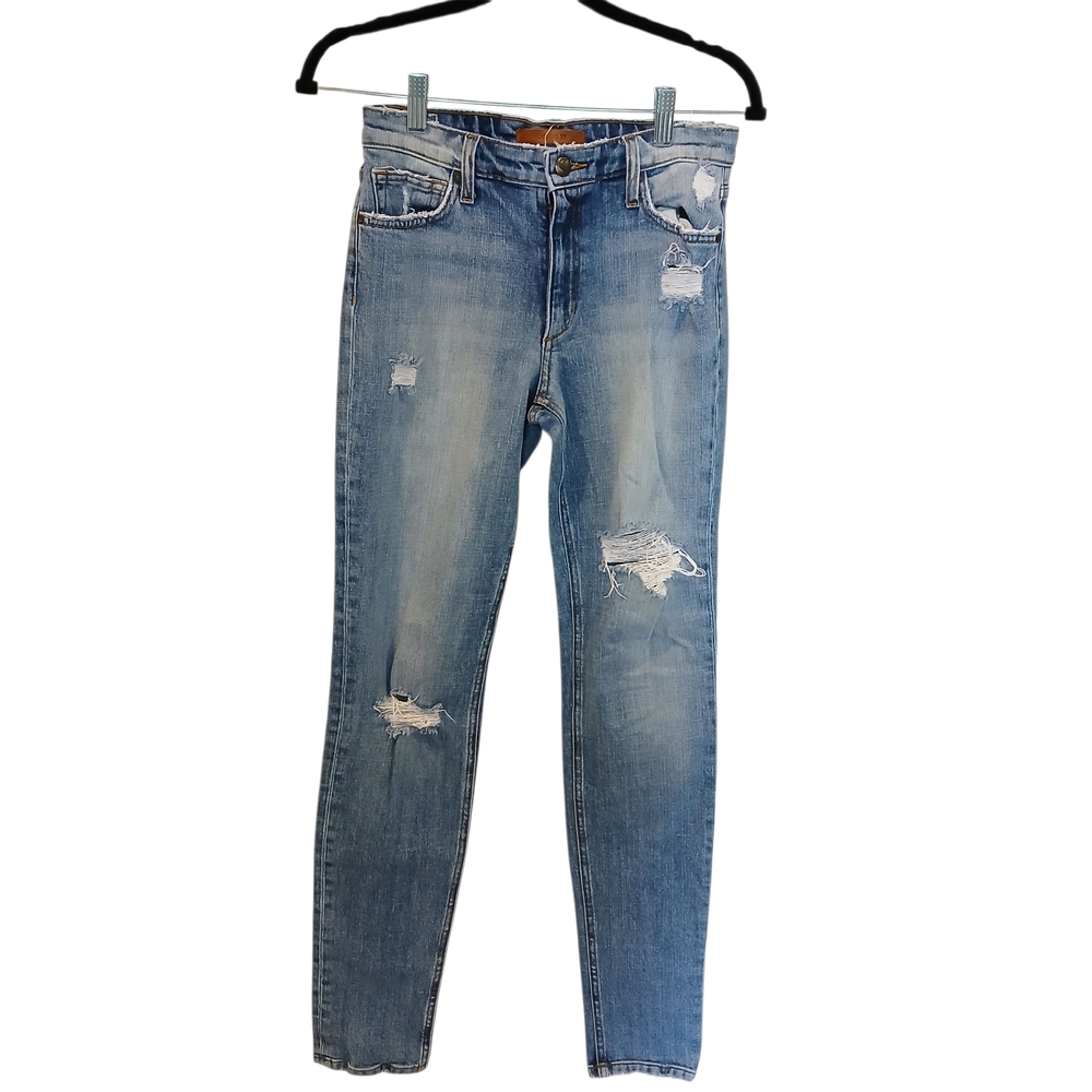 Joe's Jeans Light Blue Distressed High Rise Skinny Jeans W27‎